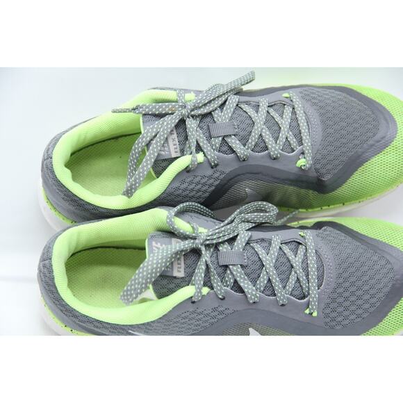 Nike Flex Trainer 6 Running Shoes Womens Size 7 Gray Green Training Gym Sneakers - Picture 5 of 7